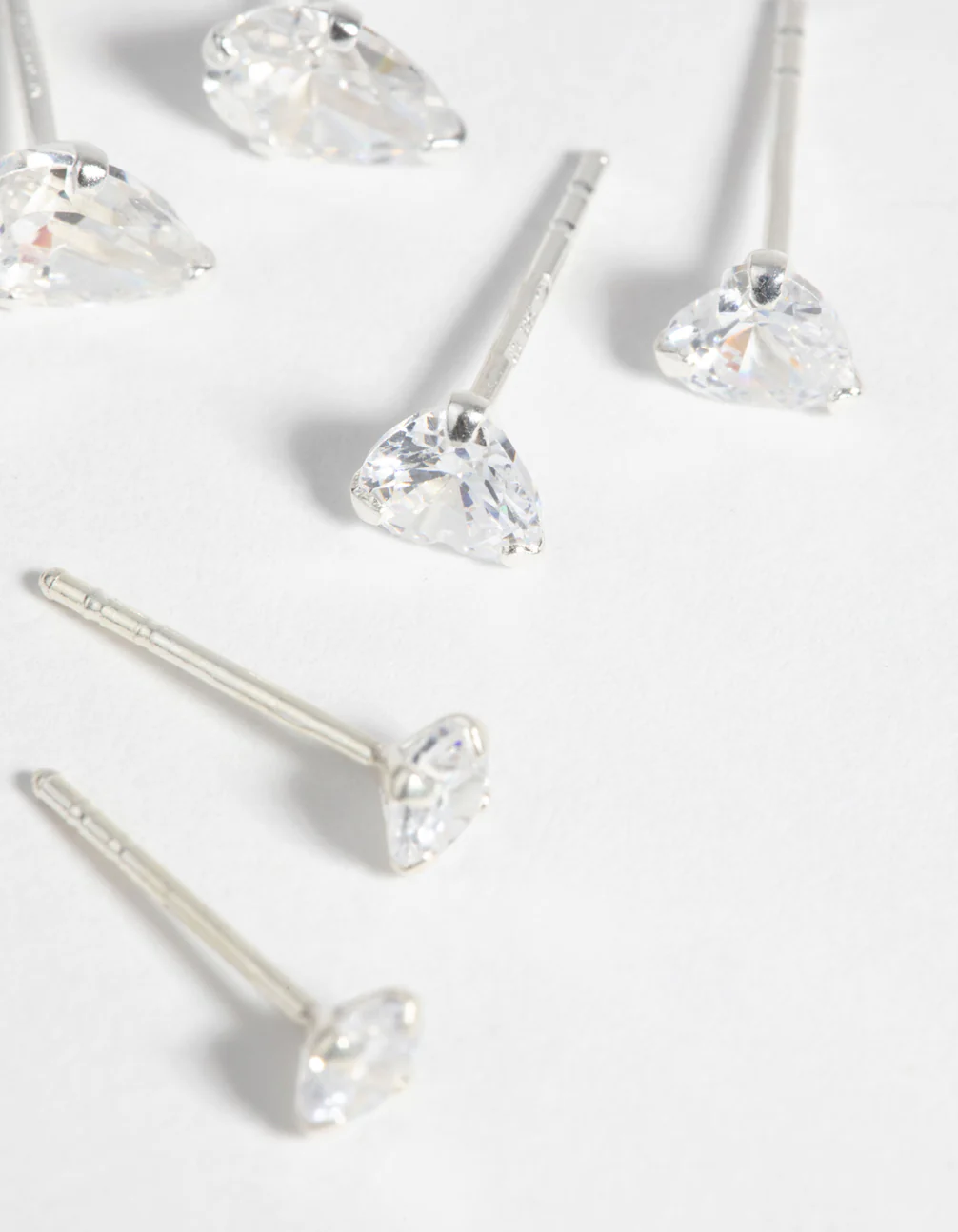 Sterling Silver & Cubic Zirconia Stud Earring Pack - Image 4