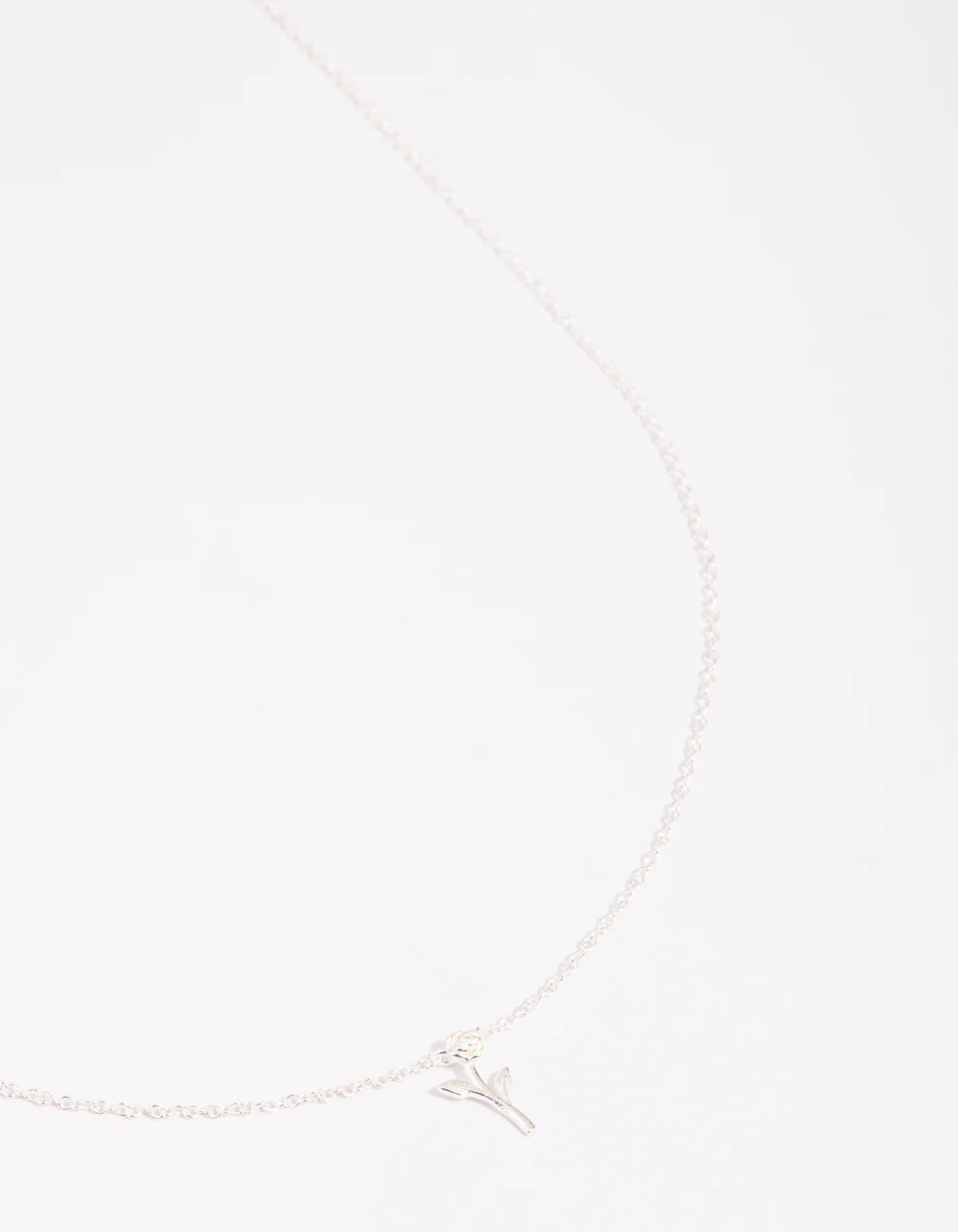 Sterling Silver Rose Necklace