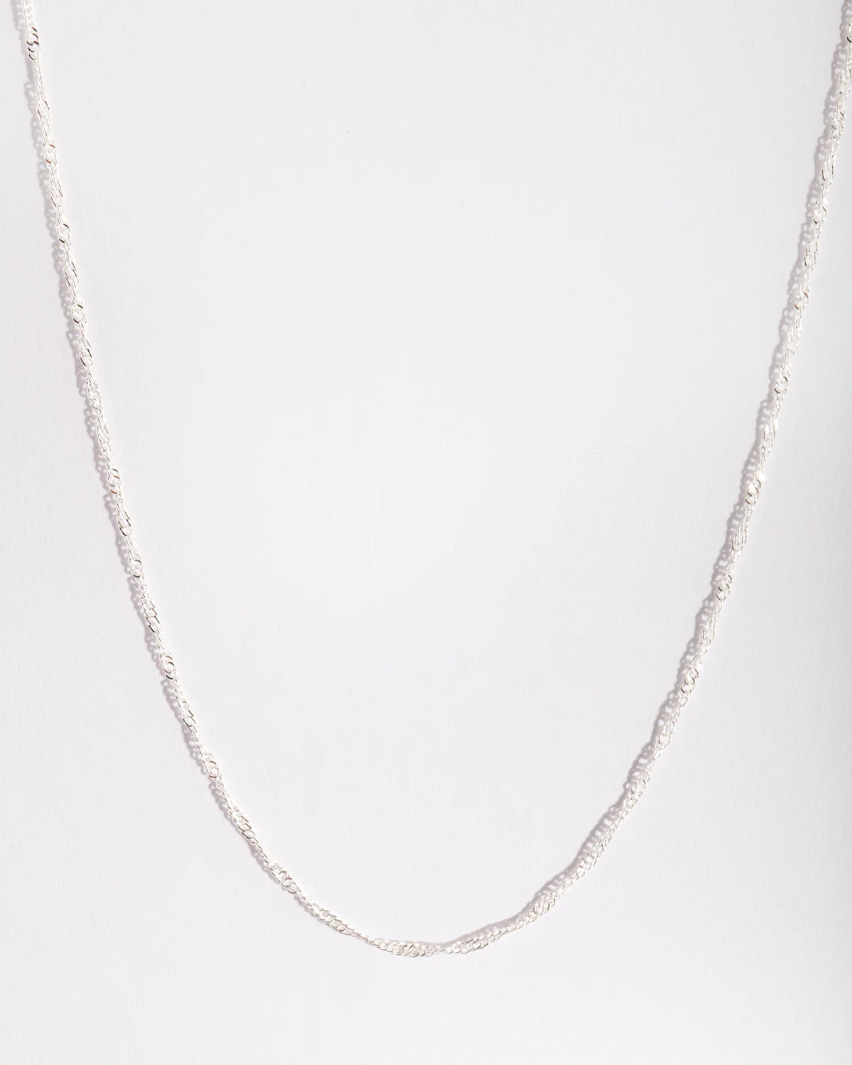 Sterling Silver Singapore Chain 45cm Necklace - Image 2