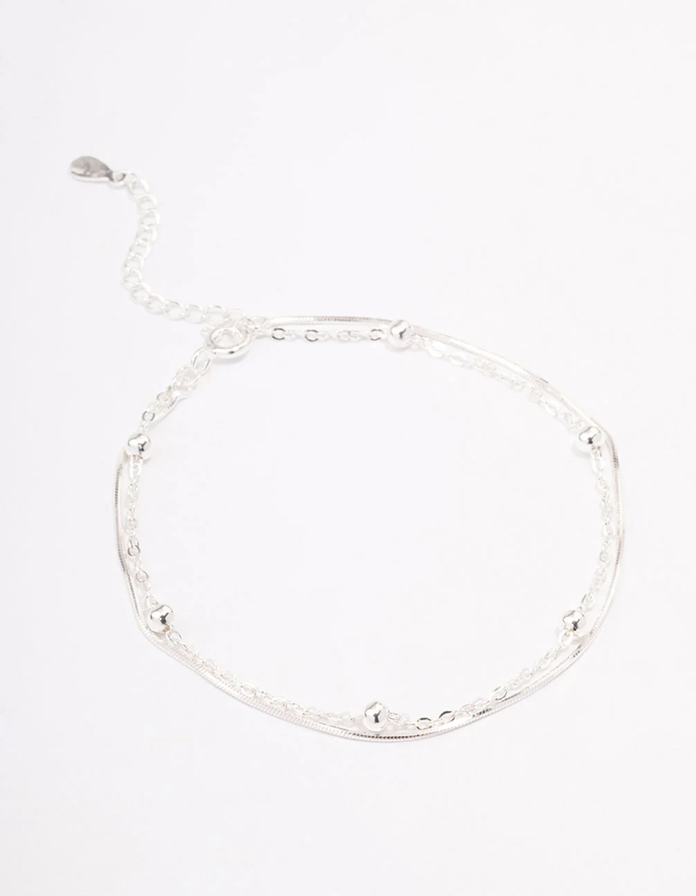 Sterling Silver Snake Chain Ball Bracelet