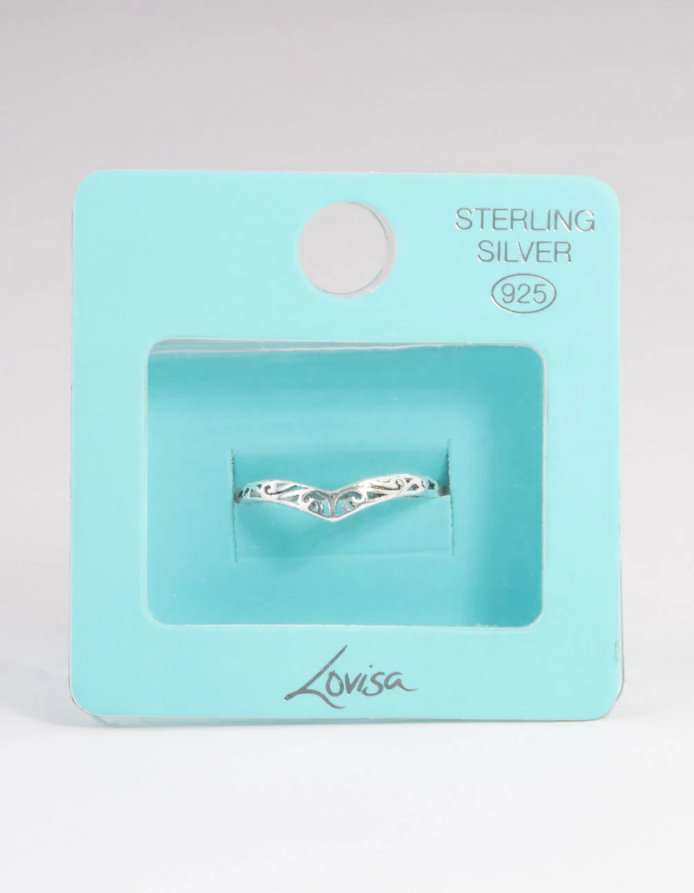 Sterling Silver Swirl Detail Point Ring - Image 3