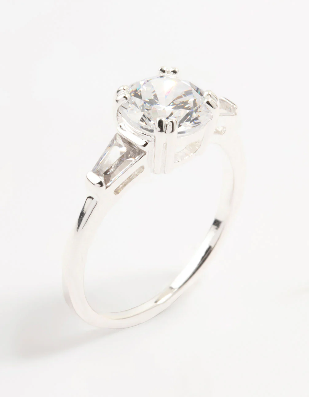 Sterling Silver Taper Engagement Ring - Image 2