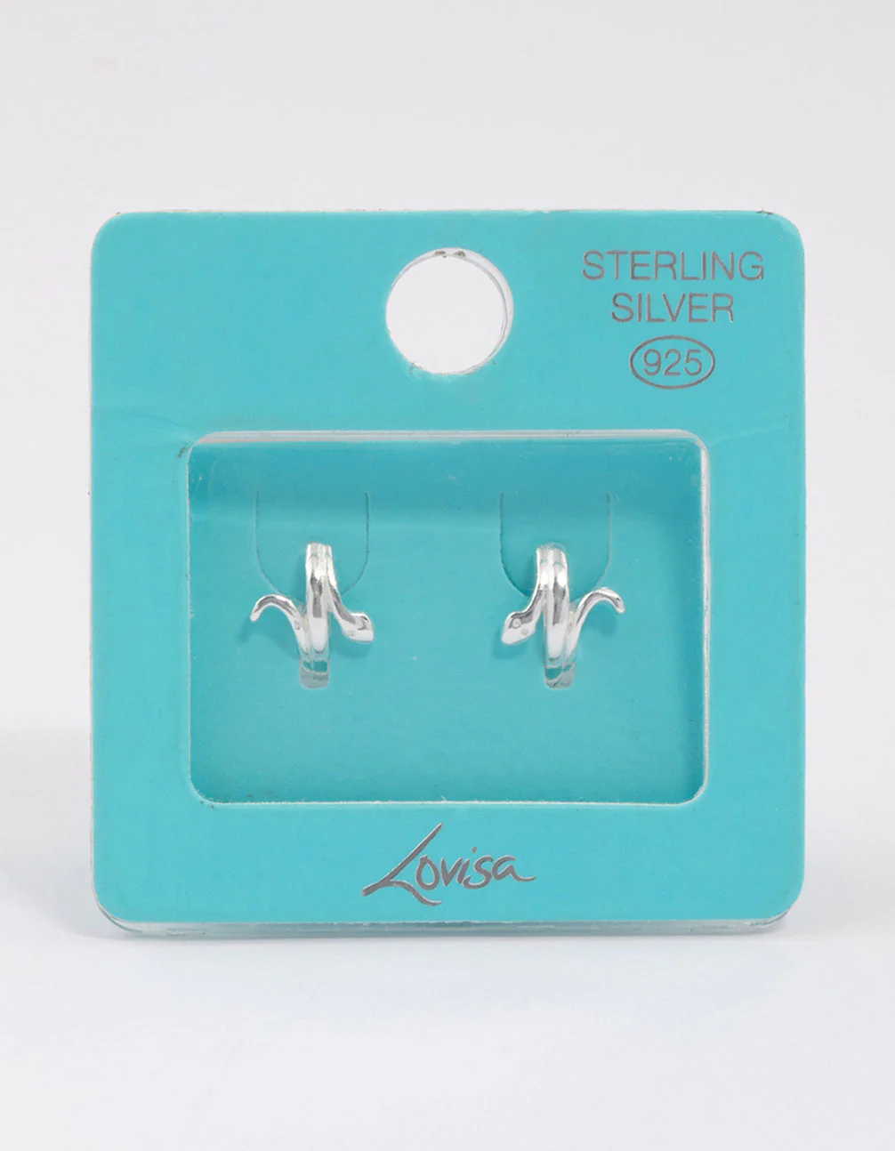Sterling Silver Wrapped Snake Huggie Earrings - Image 3