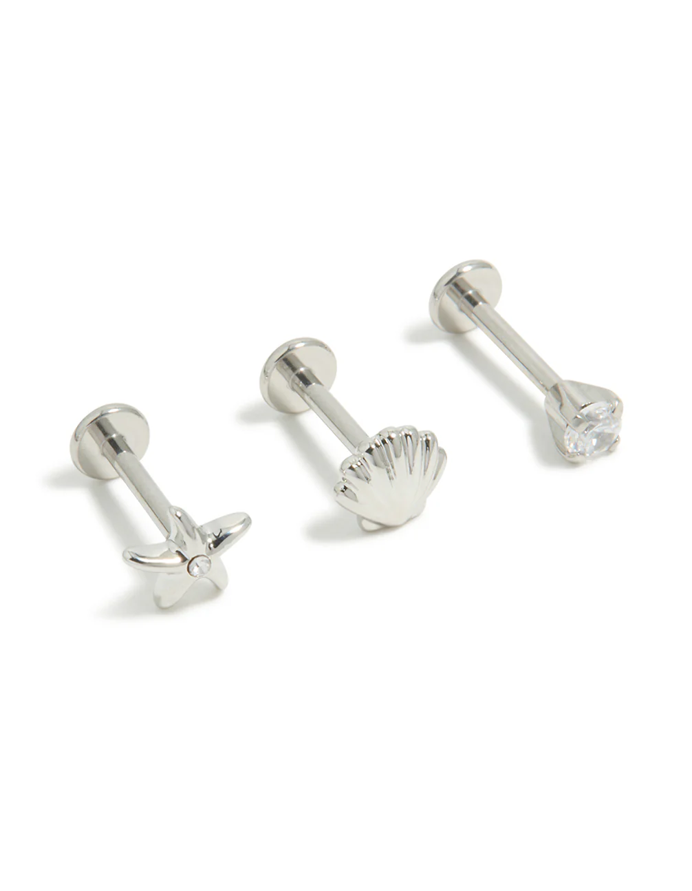 Surgical Steel Sea Shell Flat Back 3-Pack - Image 2