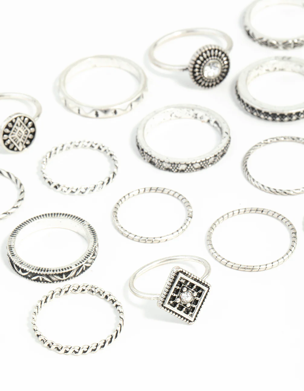 Antique Silver Etched Ring 24-Pack - Image 2