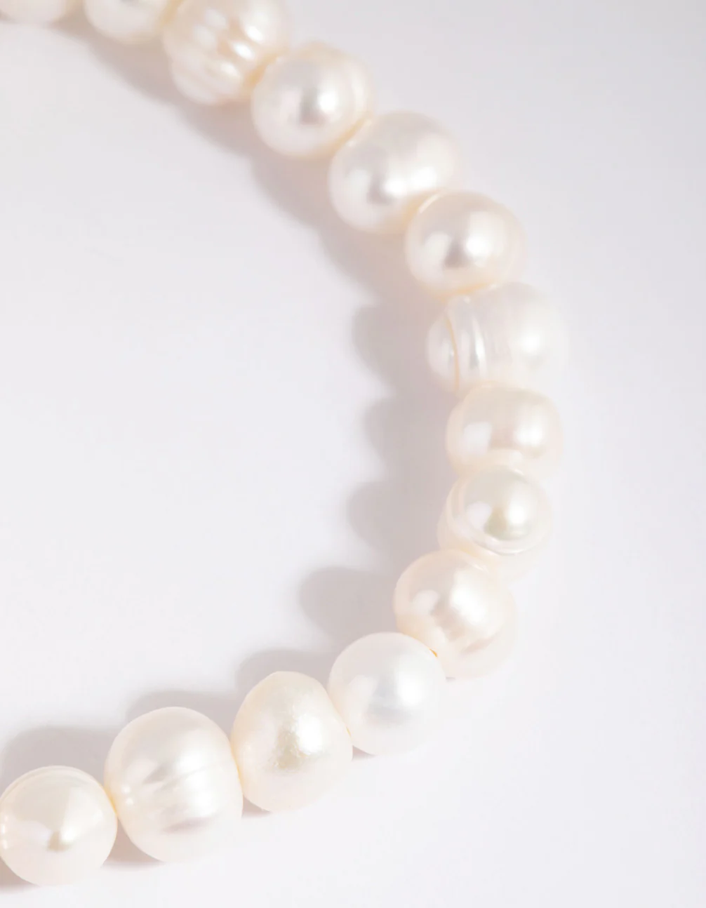 Silver Freshwater Pearl Stretch Bracelet - Image 2