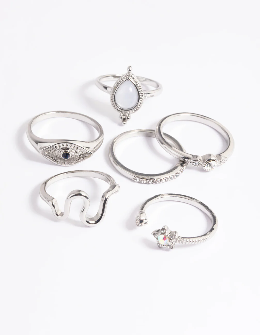 Silver Celestial Eye Ring Pack - Image 3