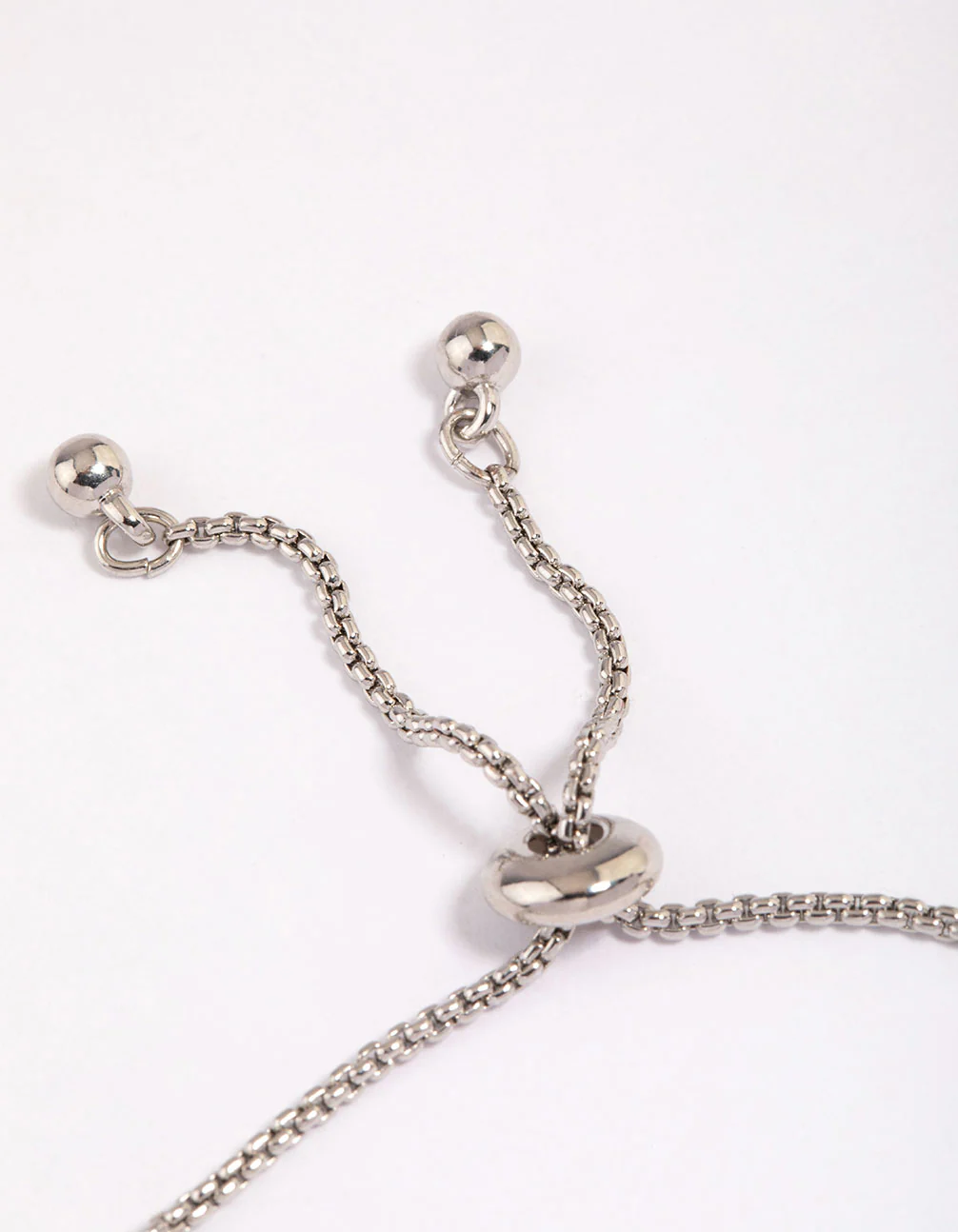 Silver Dainty Cup Chain Toggle Bracelet - Image 3