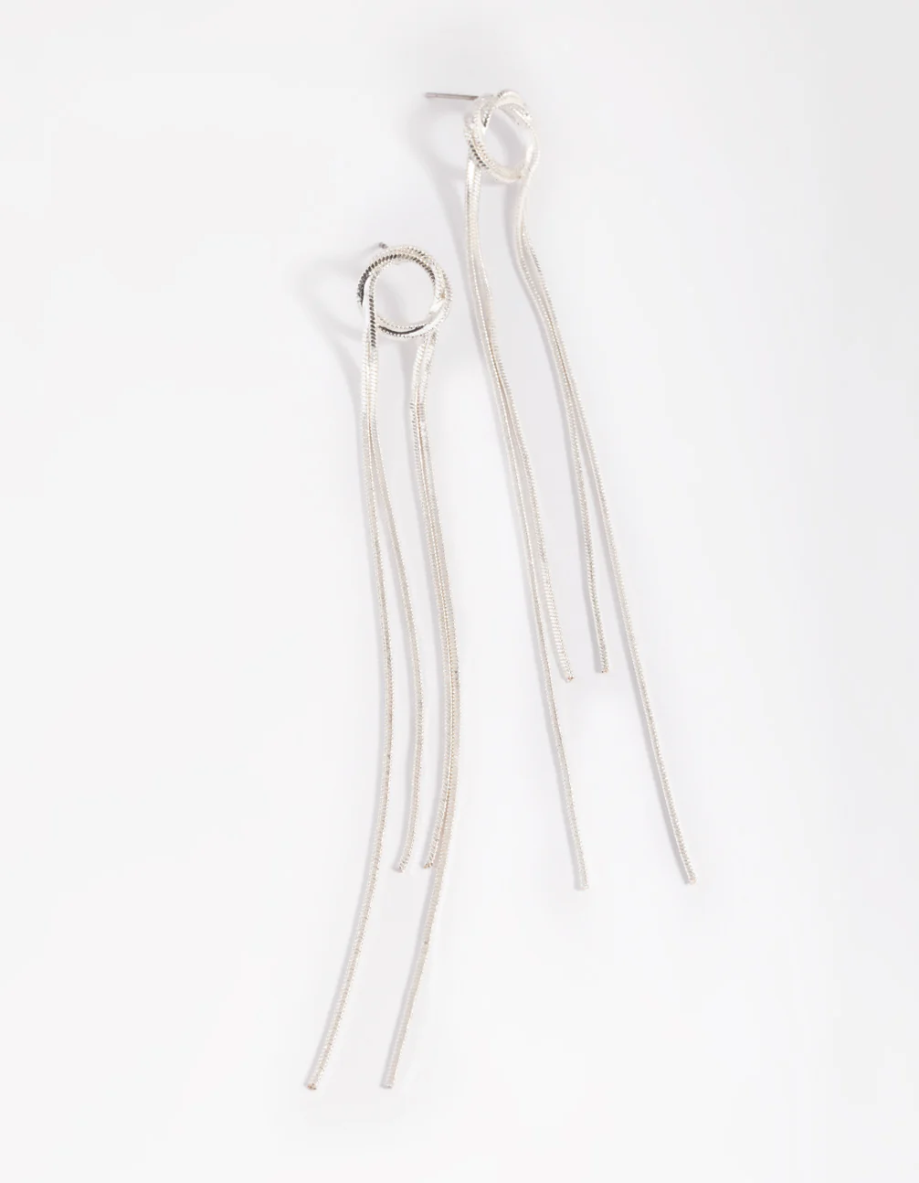 Silver Looped Drop Earrings
