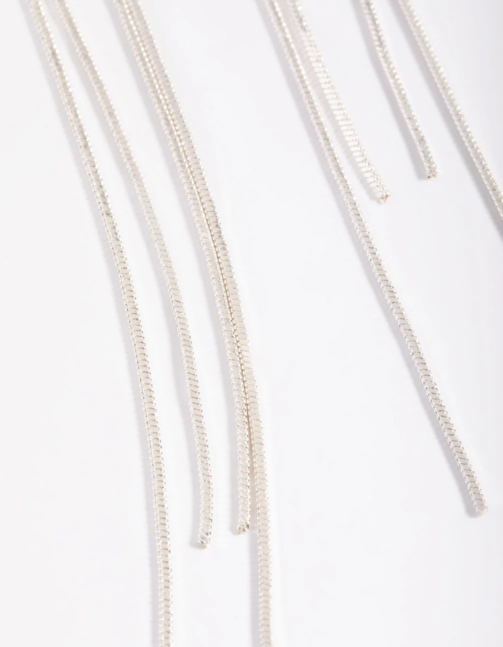 Silver Looped Drop Earrings - Image 4