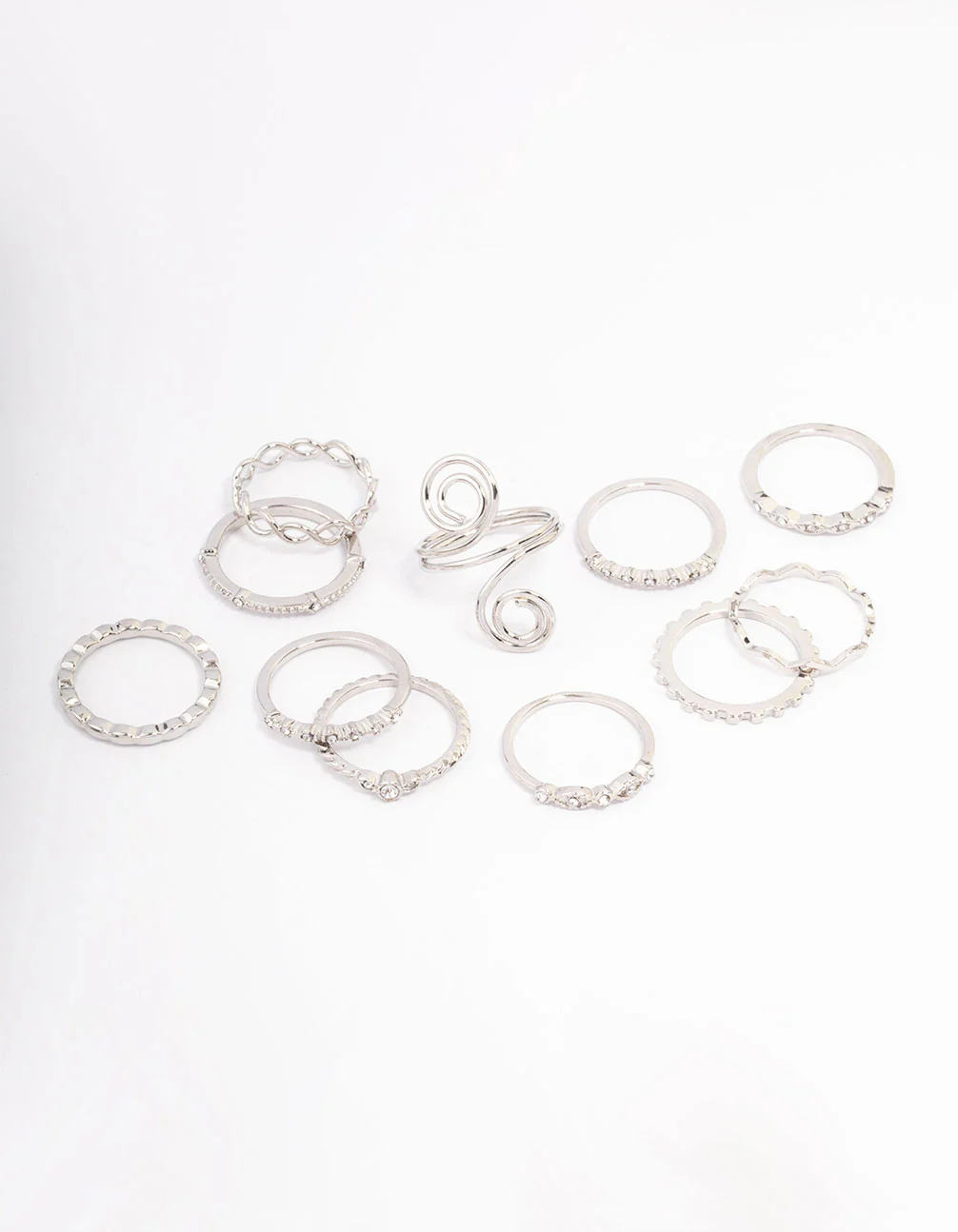 Silver Swirl Multi-Ring Pack