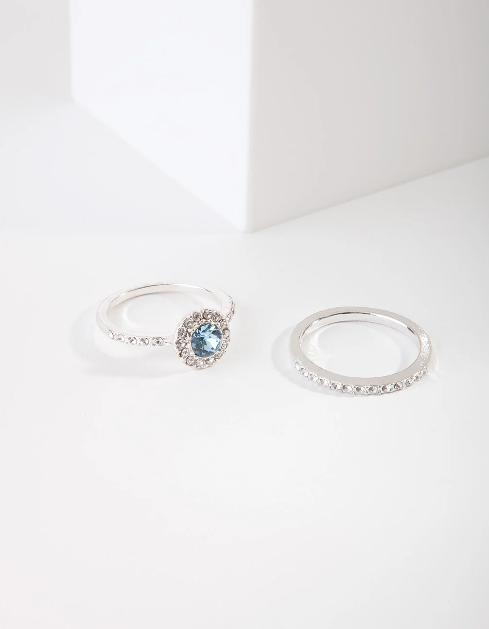 Blue Diamond Simulant Crystal Ring - Image 2