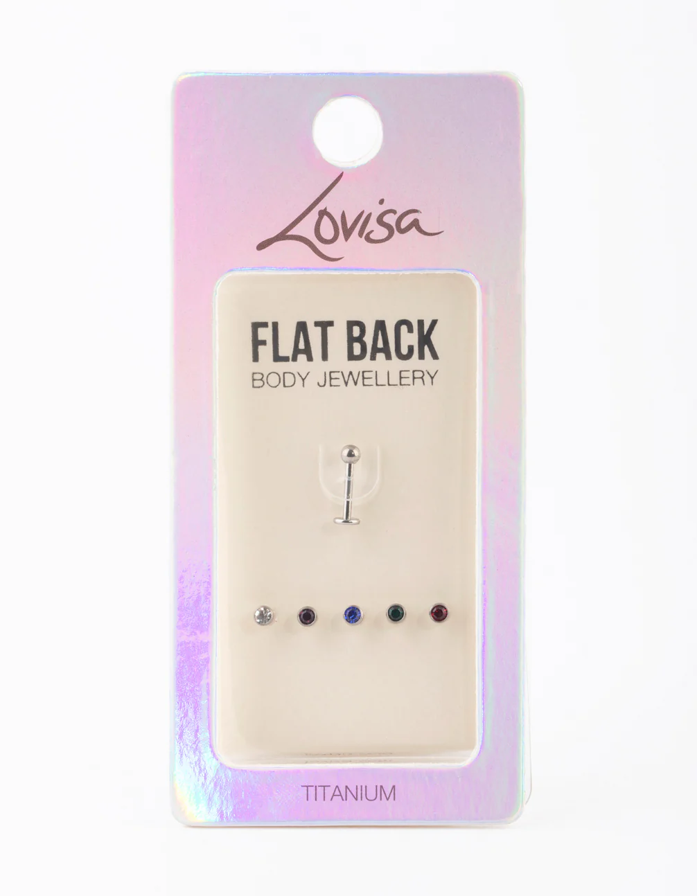Titanium Mixed Diamante Flat Back 6-Pack