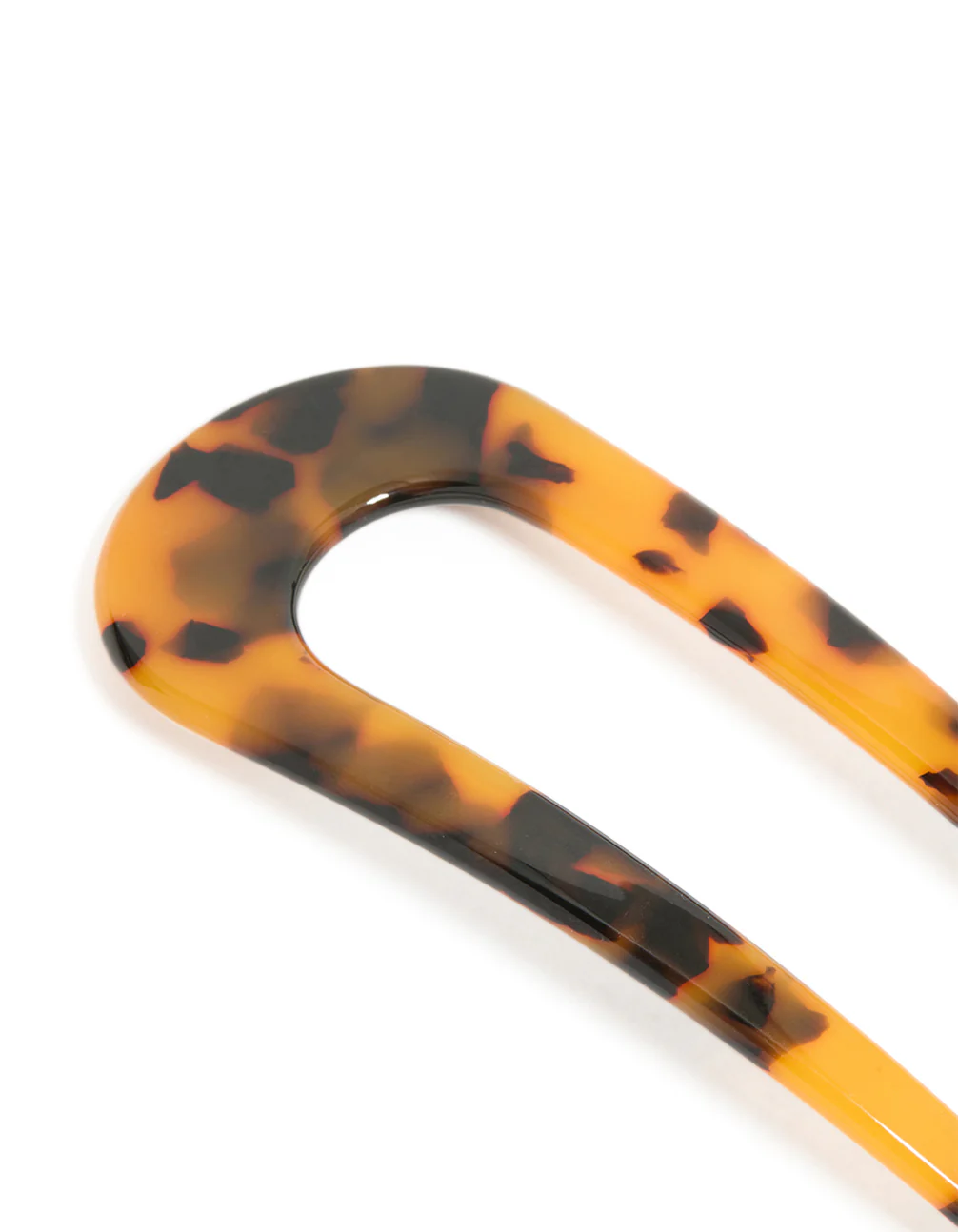 Tortoiseshell Acrylic Large Basic Hair Pin - Image 2