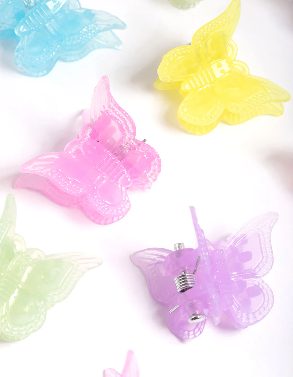 Plastic Pastel Butterfly Claw Tub 12-Pack - Image 2