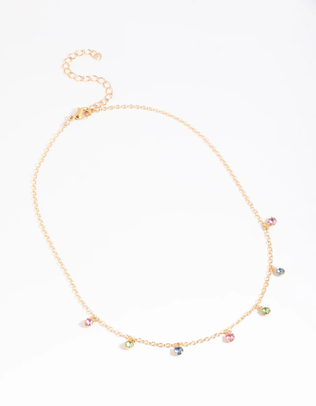 Gold Dainty Droplet Necklace - Image 2