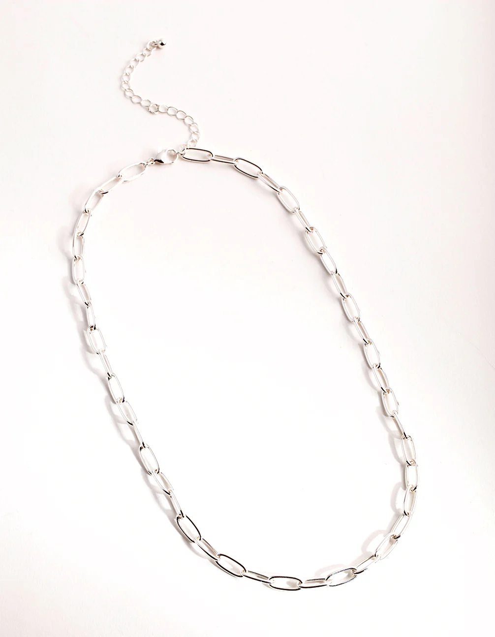 Silver Wide Chain Necklace - Image 2