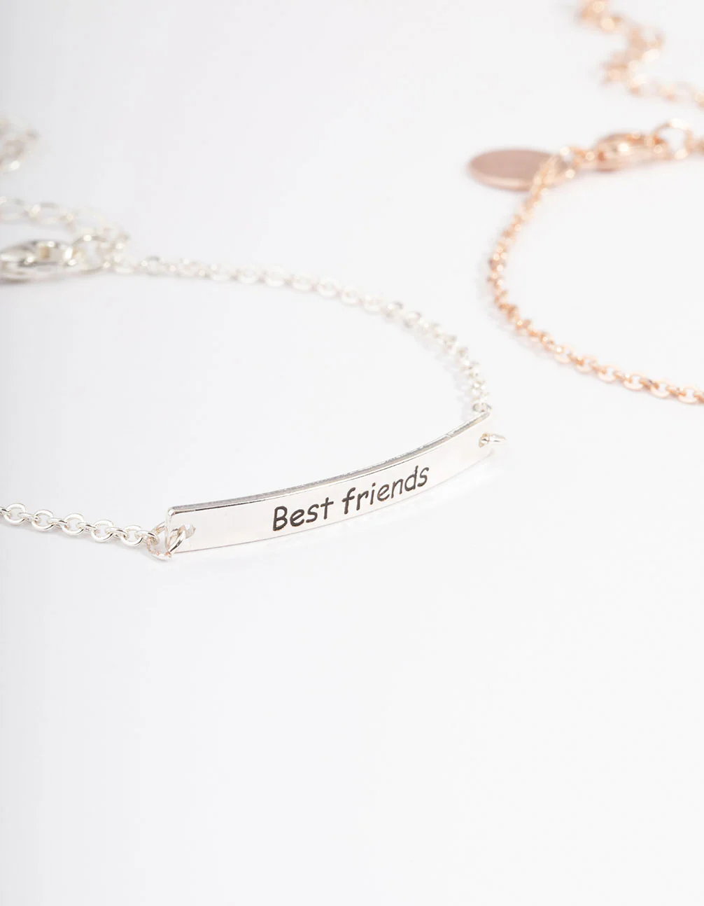 Mixed Metal Best Friend Bar Bracelet Pack - Image 3
