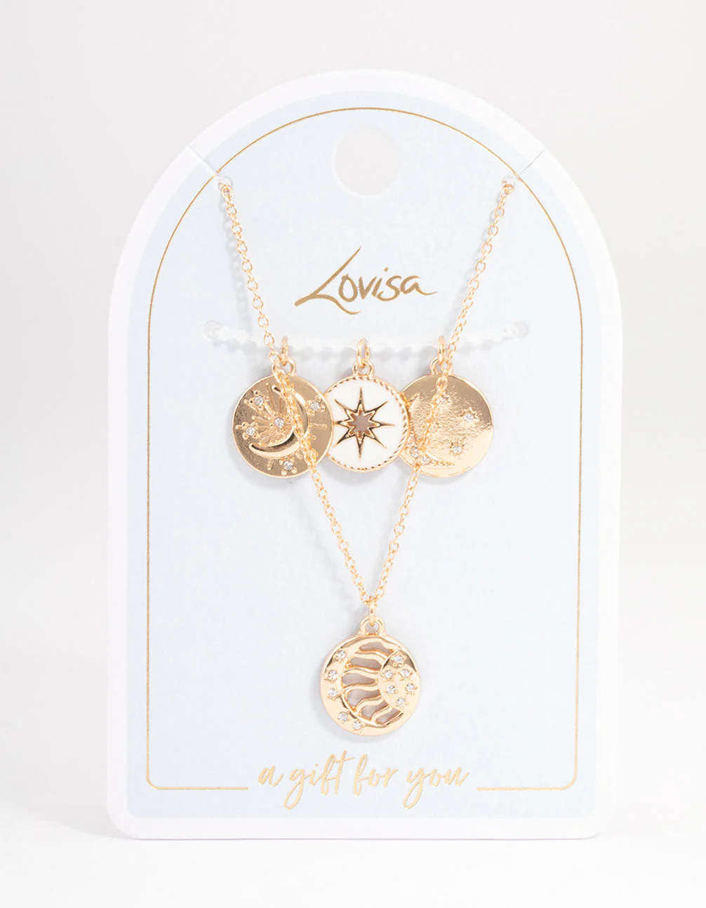 Gold Celestial Charm Necklace Pack