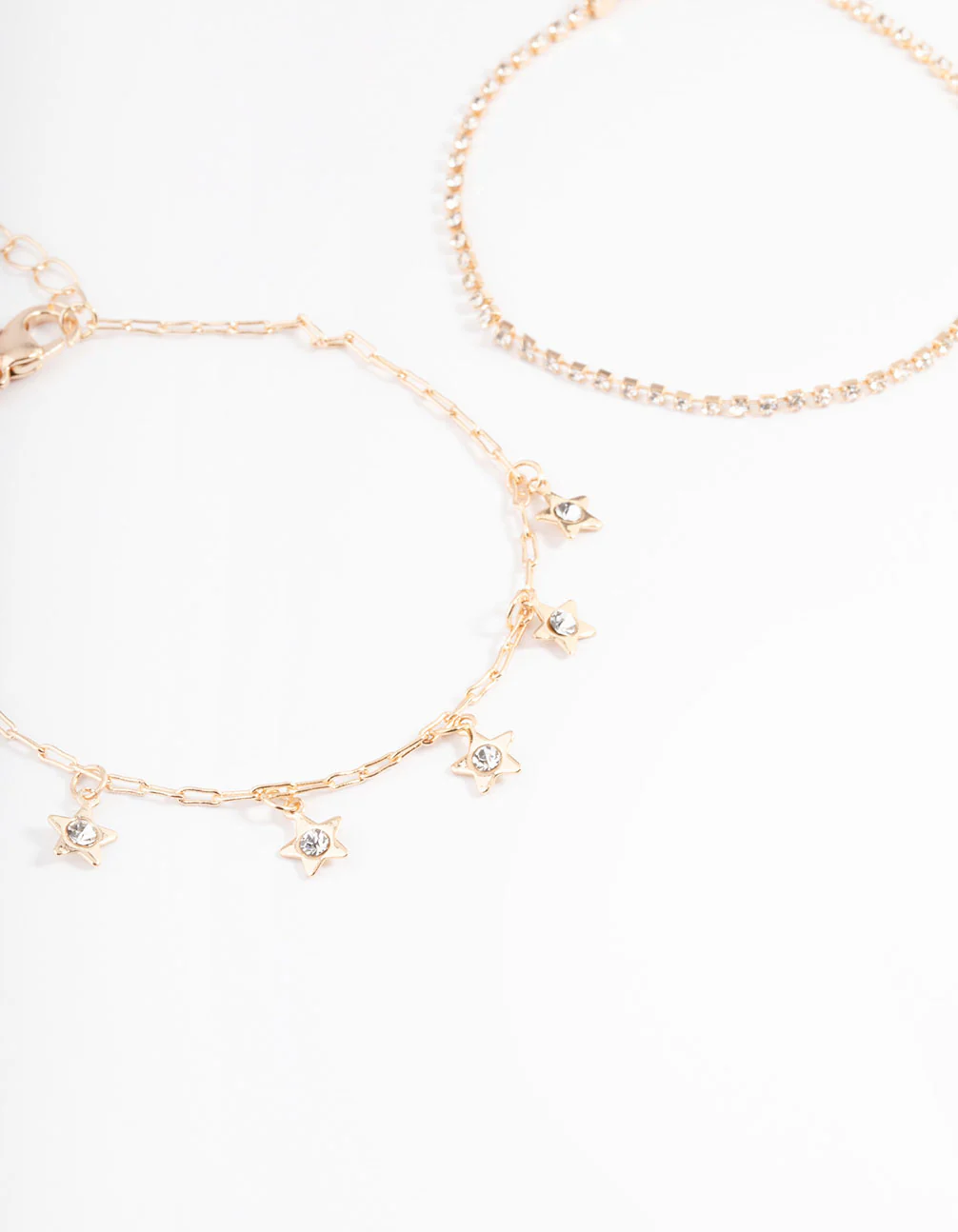 Gold Dainty Pearl & Star Charm Bracelet Pack - Image 3