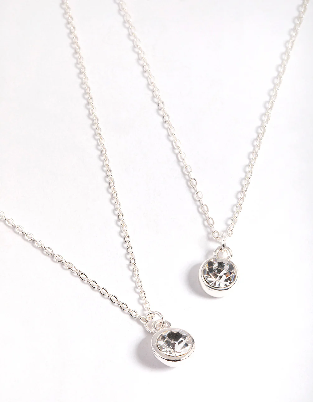 Silver Classic Diamante Necklace Pack - Image 2