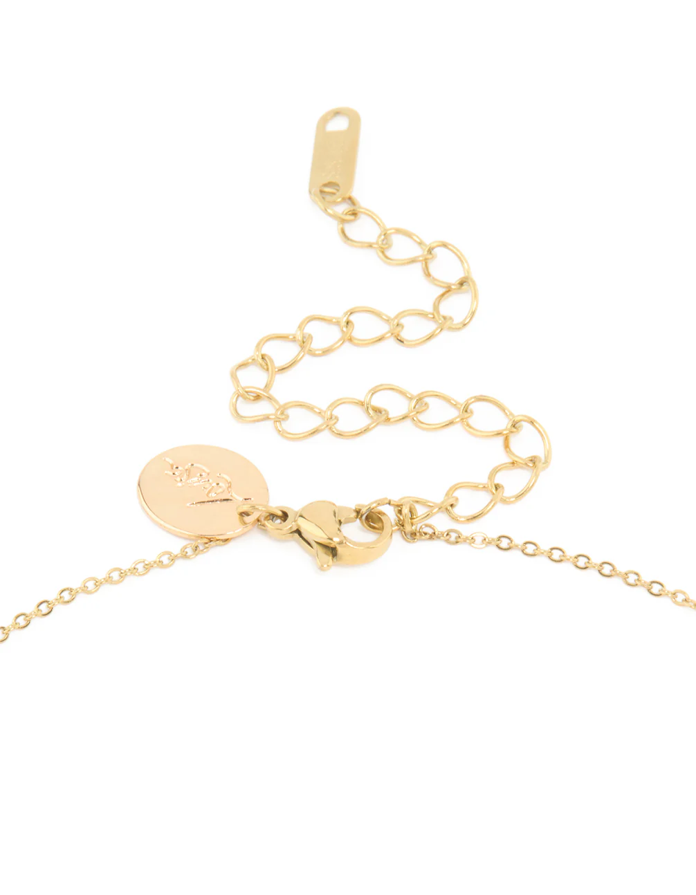 Waterproof Gold Plated Stainless Steel Black Flower Pendant Necklace - Image 5