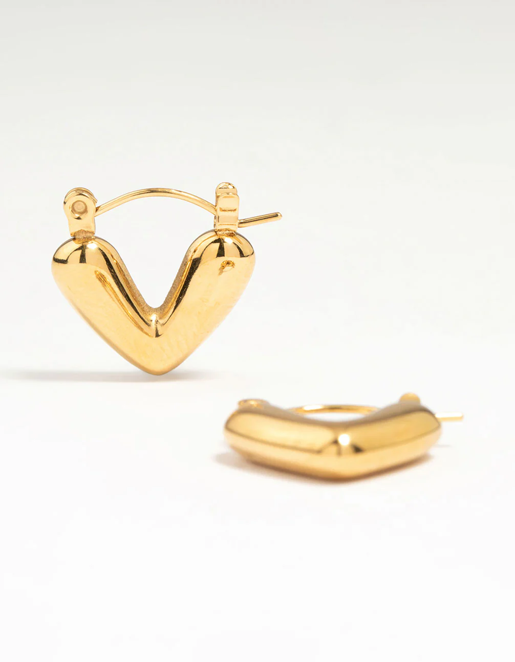 Waterproof Gold Plated Stainless Steel Bold Hoop Earrings