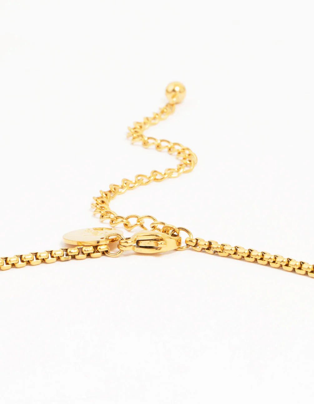 Waterproof Gold Plated Stainless Steel Cubic Zirconia Cluster Charm Necklace - Image 5