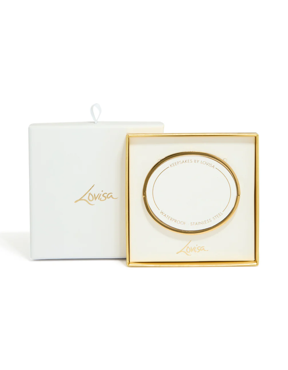 Waterproof Gold Plated Stainless Steel Cubic Zirconia Inlay Hinged Bangle - Image 3