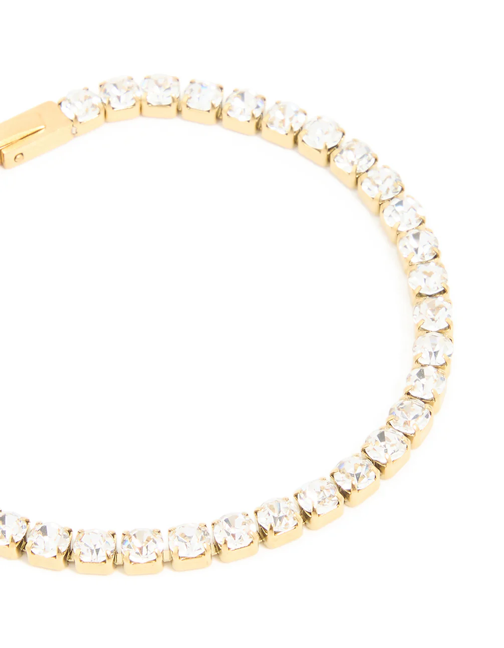 Waterproof Gold Plated Stainless Steel Cubic Zirconia Tennis Bracelet - Image 2