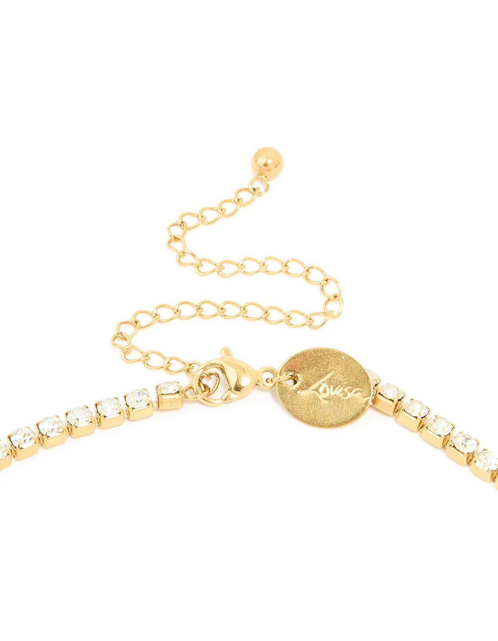 Waterproof Gold Plated Stainless Steel Cubic Zirconia Tennis Necklace - Image 3