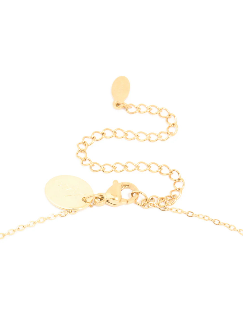 Waterproof Gold Plated Stainless Steel Full & Crescent Moon Phase Necklace - Image 5