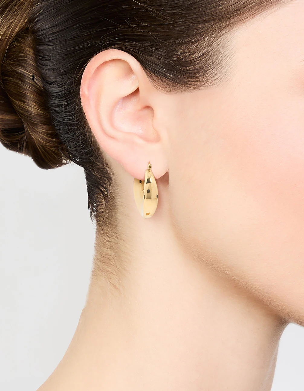 Waterproof Gold Plated Stainless Steel Large Hoop Earrings - Image 6