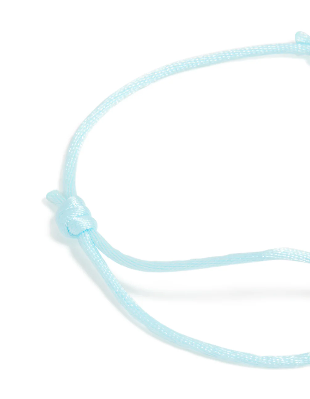 Waterproof Gold Plated Stainless Steel & Light Blue Cord Adjustable Bracelet - Image 5