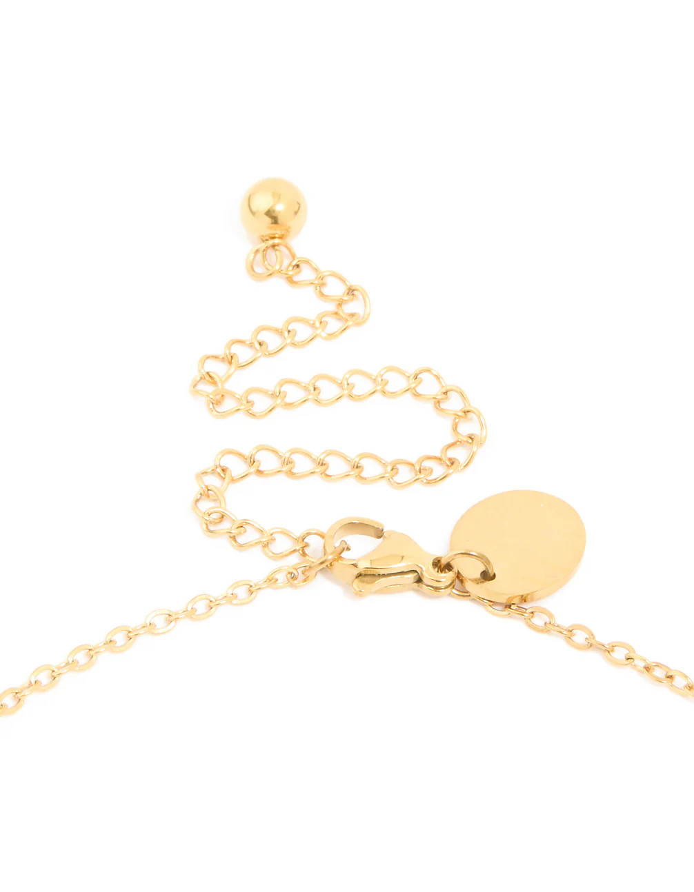 Waterproof Gold Plated Stainless Steel Puffy Heart Pendant Necklace - Image 5