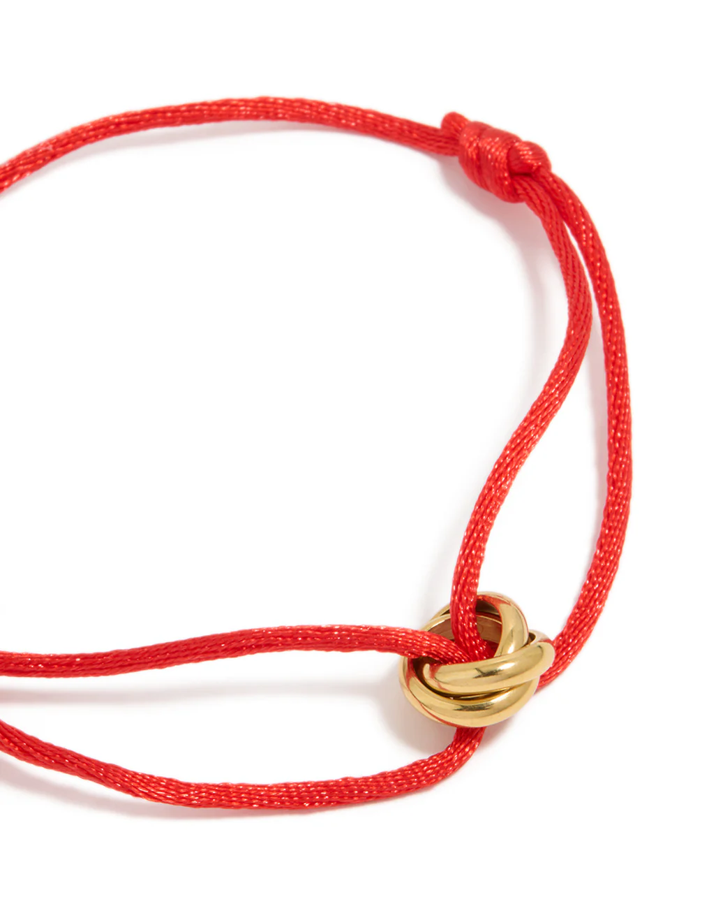 Waterproof Gold Plated Stainless Steel & Red Cord Adjustable Bracelet - Image 2