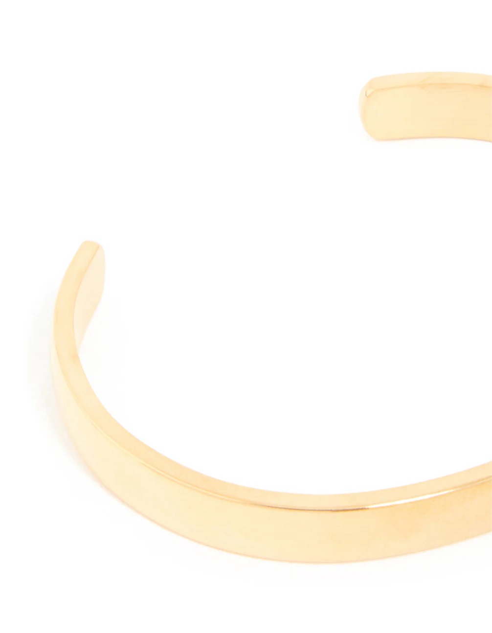 Waterproof Gold Plated Stainless Steel Smooth Wrist Cuff - Image 3