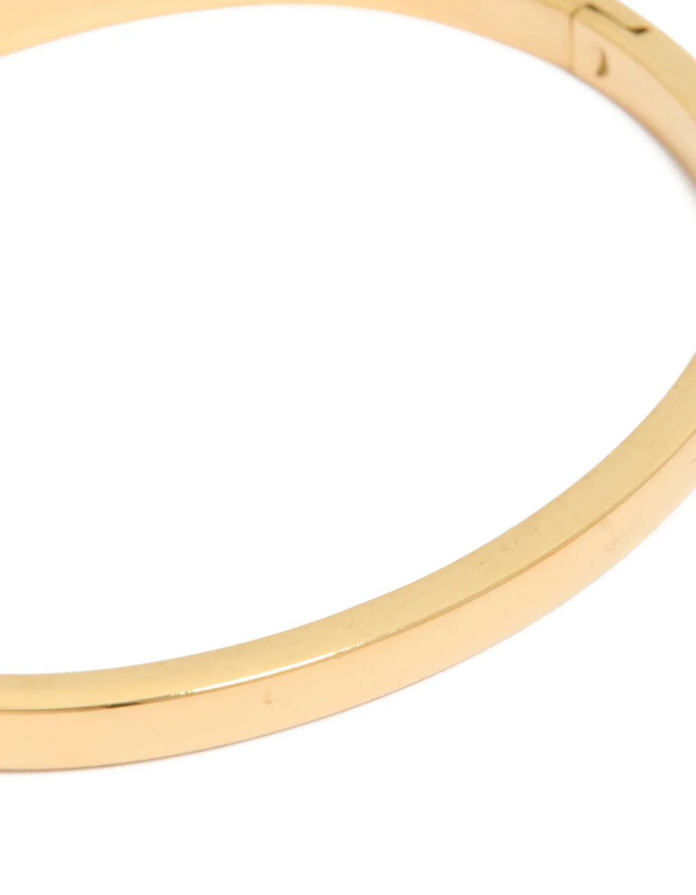 Waterproof Gold Plated Stainless Steel Solid Hinge Bangle - Image 4