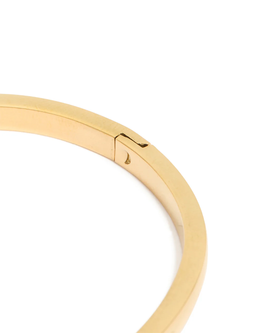 Waterproof Gold Plated Stainless Steel Solid Hinge Bangle - Image 5