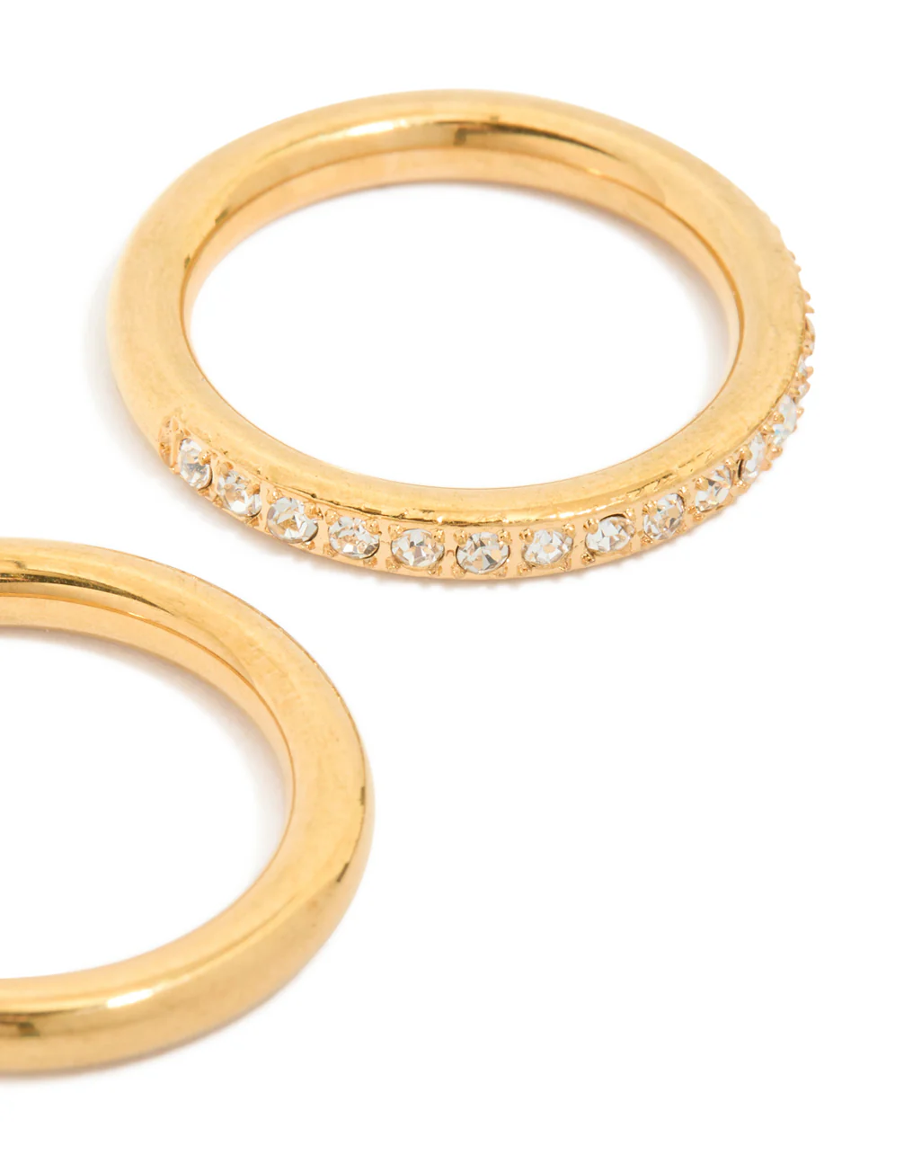 Waterproof Gold Plated Triple Band Stacking Rings 3-Pack - Image 4