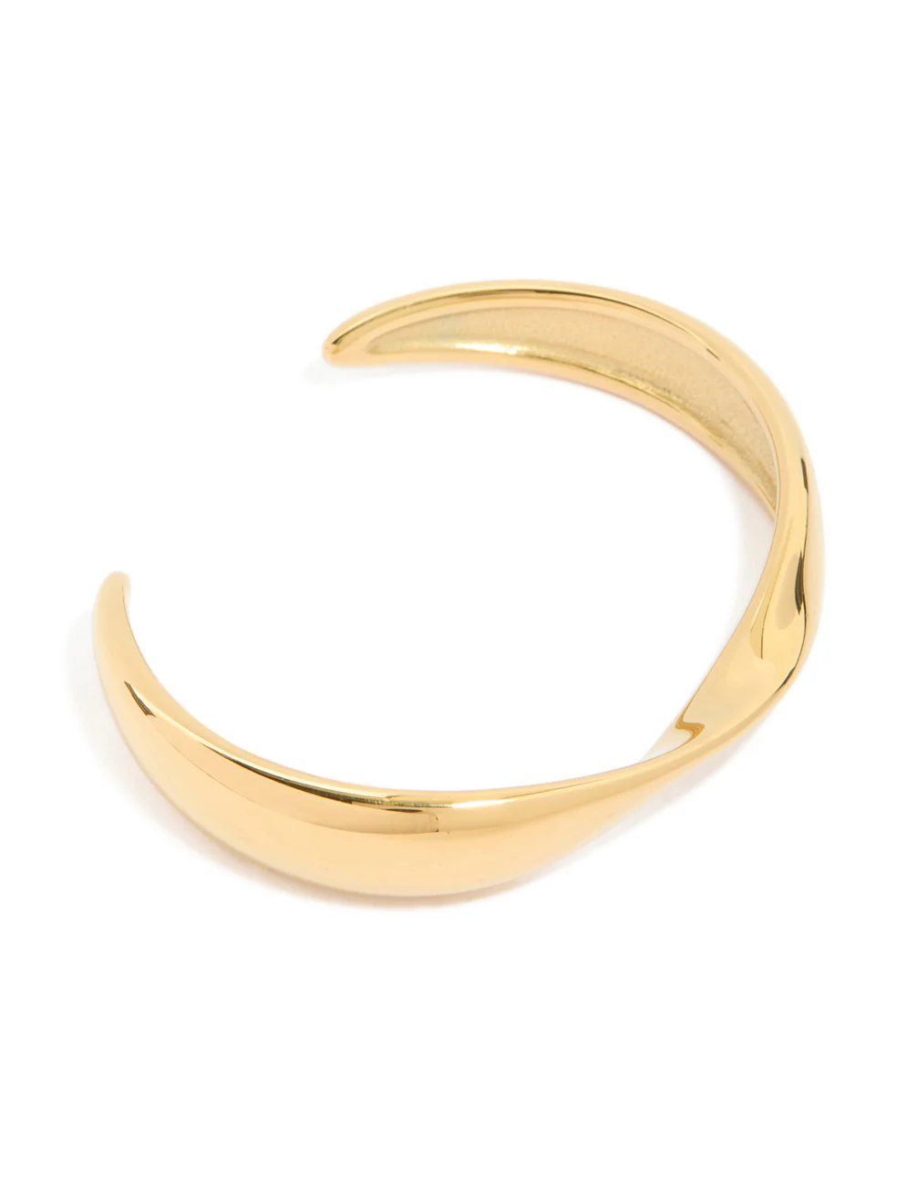 Waterproof Rose Gold Plated Stainless Steel Twisted Wrist Cuff