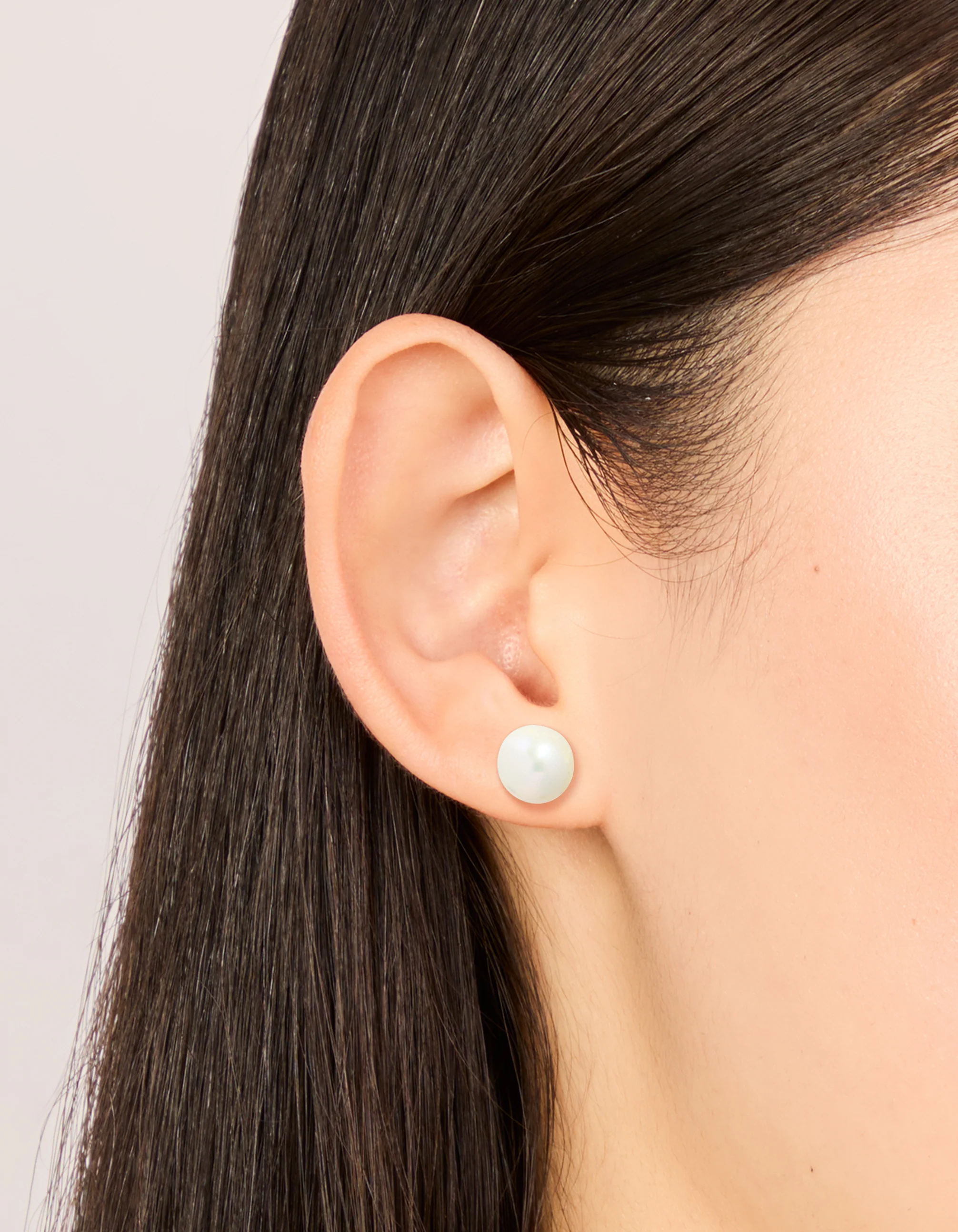 Waterproof Stainless Steel Freshwater Pearl Stud Earrings - Image 2