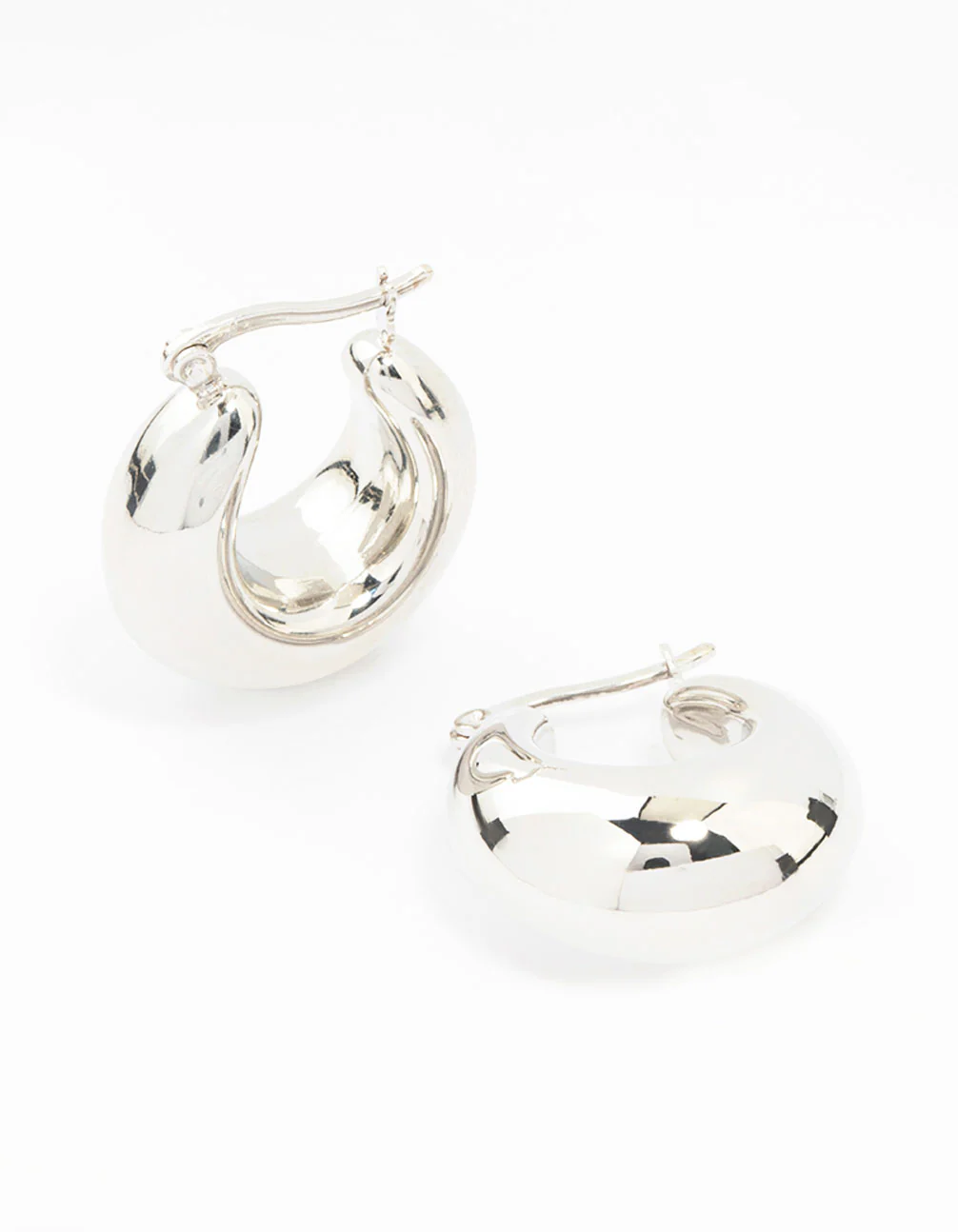 Waterproof Stainless Steel Full Bubble Hoop Earrings