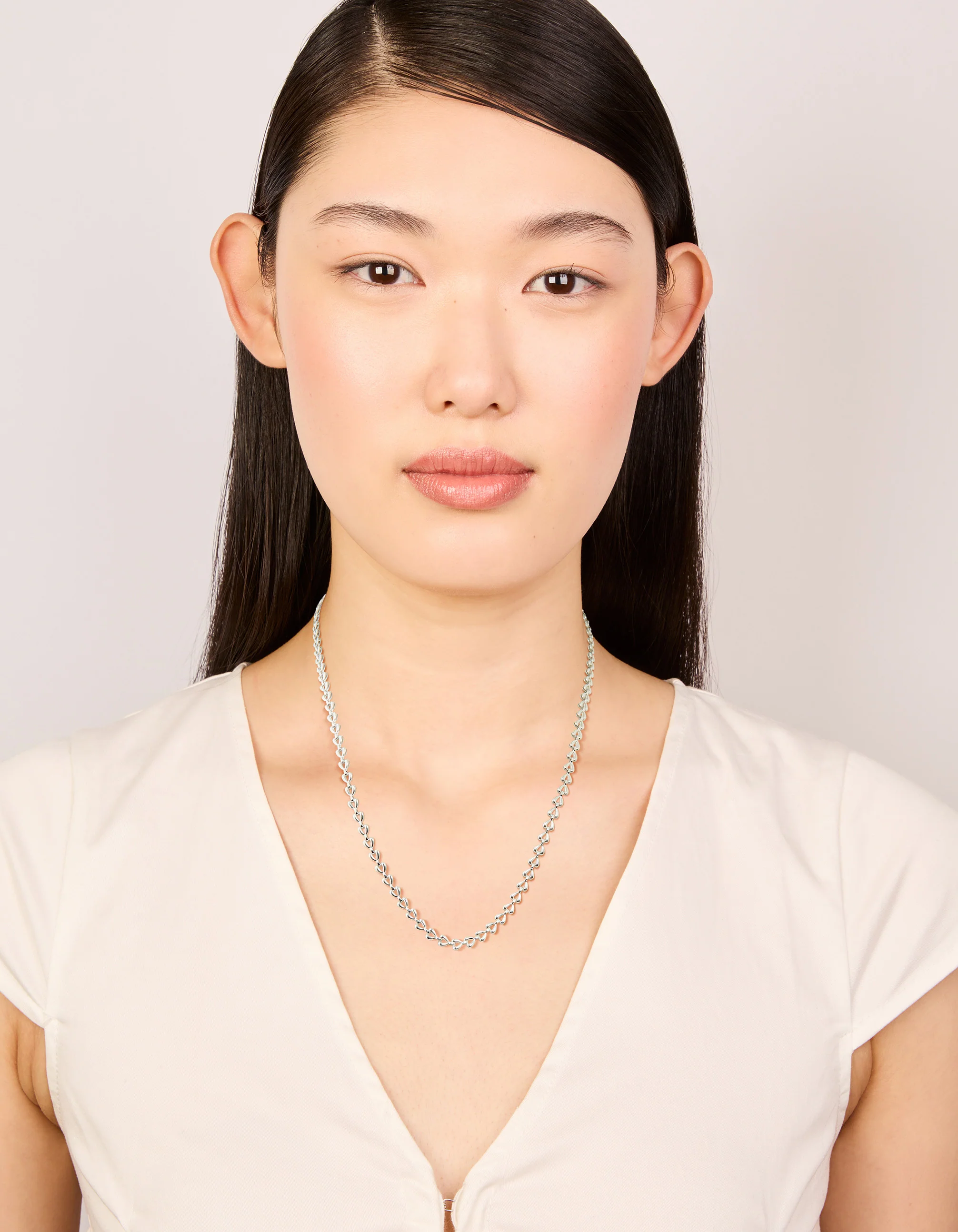 Waterproof Stainless Steel Mini Heart Link Necklace - Image 3