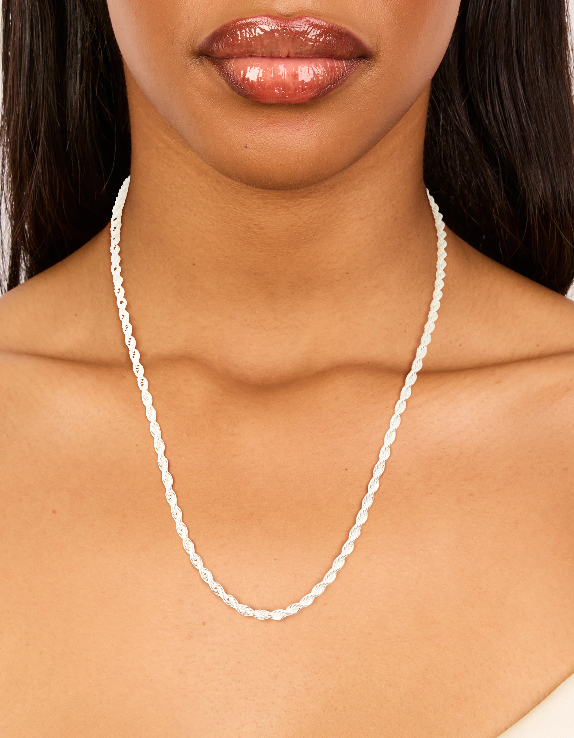 Waterproof Stainless Steel Twist Chain Necklace - Image 2