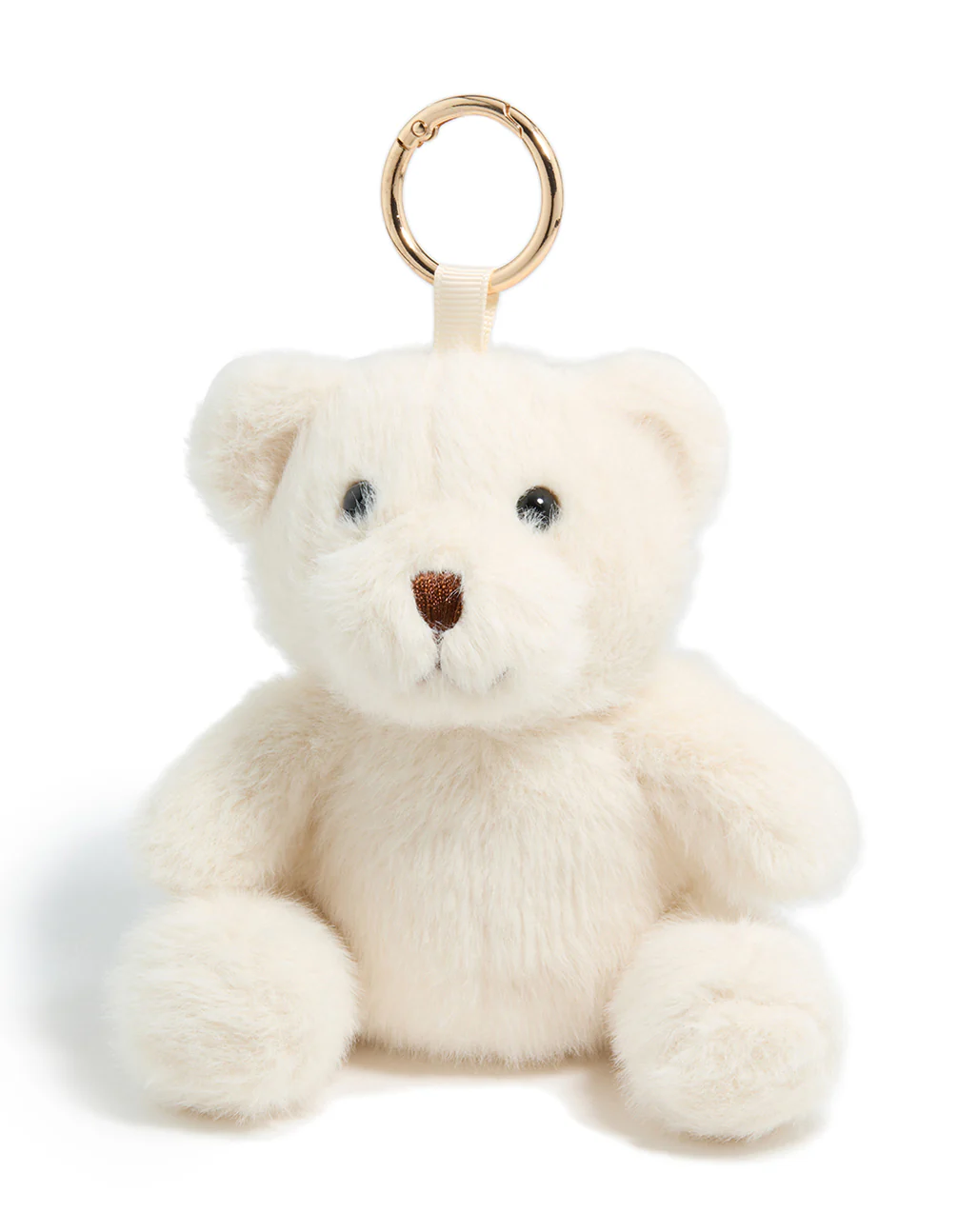 White Plush Teddy Key Chain