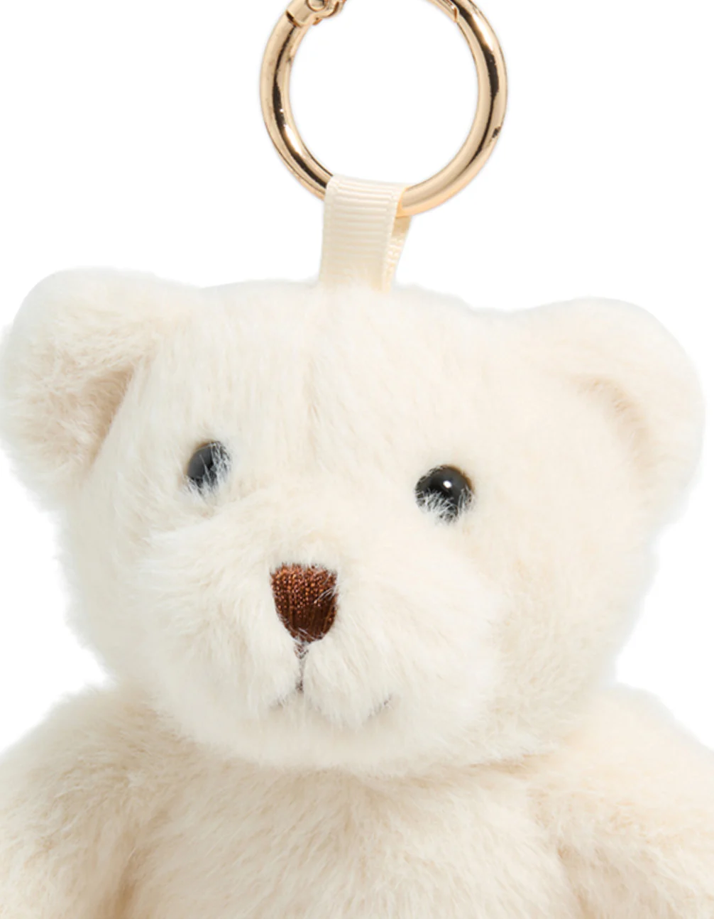 White Plush Teddy Key Chain - Image 2