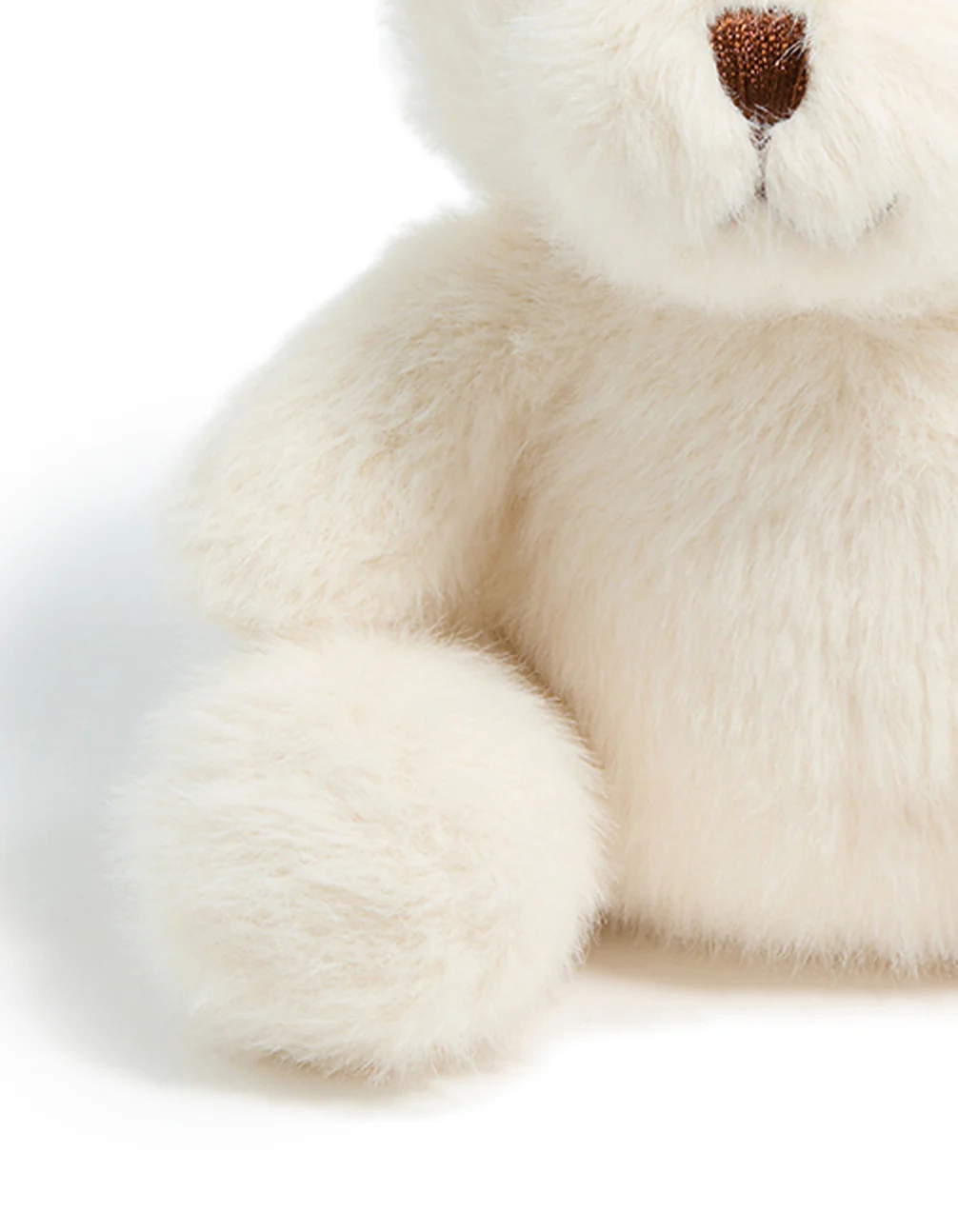 White Plush Teddy Key Chain - Image 3