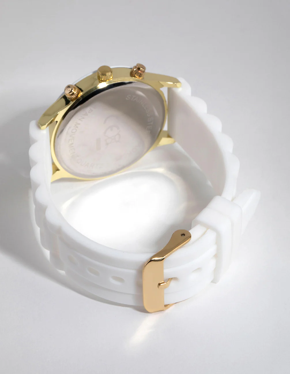 White Sport Silicon Strap Watch - Image 3