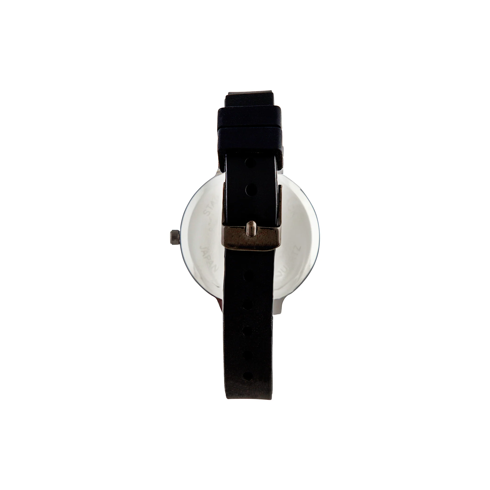Black Skinny Faux Leather Strap Watch - Image 3